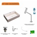 Ver imagem 3 de Kit Cuba Rt55 com Torneira Pratika 1060 Metal e Válvula Click 1 Polegada e Meia e Sifão Pvc e Flexív