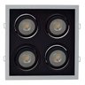 Luminaria de Teto Plafon Embutir Preto para Sala Quarto Closet Banheiro Direcionavel E27 Bivolt - 3