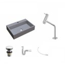 Ver imagem 2 de Kit Cuba Rt55 com Torneira Pratika 1060 Metal e Válvula Click 1 Polegada e Meia e Sifão Pvc e Flexív