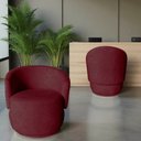 Ver imagem 7 de Kit 2 Poltronas Decorativa Beatriz Orgânica Suede Marsala