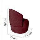 Ver imagem 6 de Kit 2 Poltronas Decorativa Beatriz Orgânica Suede Marsala