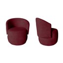 Ver imagem 1 de Kit 2 Poltronas Decorativa Beatriz Orgânica Suede Marsala
