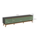Ver imagem 3 de Rack Kappesberg 3 Portas Preto Fosco/verde Oliva 218cm