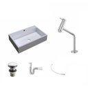 Ver imagem 2 de Kit Cuba Rt55 com Torneira Pratika 1060 Metal e Válvula Click 1 Polegada e Meia e Sifão Pvc e Flexív