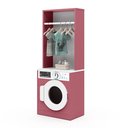 Ver imagem 1 de Lavanderia Máquina de Lavar com Cabideiro Infantil Diana:branco/rosa