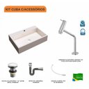 Ver imagem 3 de Kit Cuba Rt55 com Torneira Pratika 1060 Metal e Válvula Click 1 Polegada e Meia e Sifão Cromado e Fl
