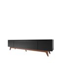 Ver imagem 3 de Rack Flynt 220 cm MDF/MDP – Natural c/ Preto Touch