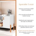 Ver imagem 2 de Aparador Buffet Luxor com Porta para Sala Cozinha Barzinho Cantinho do Café Pés em Madeira - Branco
