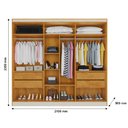 Ver imagem 4 de Guarda Roupa Oslo 6 Portas 4 Gavetas Mdf - Mademarcs