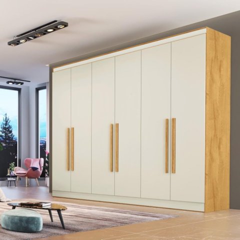 Guarda Roupa Oslo 6 Portas 4 Gavetas Mdf - Mademarcs