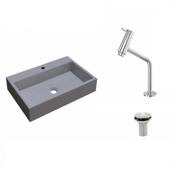 Kit Cuba RT55 Com Torneira Pratika 1060 Metal e Válvula 1 Polegada Compace - 2