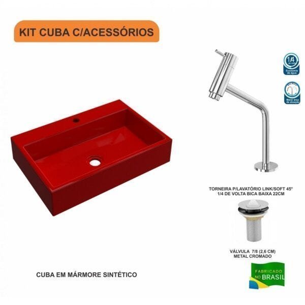 Kit Cuba RT55 Com Torneira Pratika 1060 Metal e Válvula 1 Polegada Compace - 3