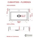 Ver imagem 6 de Kit Cuba Rt55 com Torneira Pratika 1060 Metal e Válvula Click 1 Polegada B Compace
