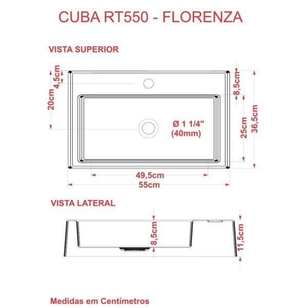 Kit Cuba RT55 Com Torneira Pratika 1060 Metal e Válvula Click 1 Polegada B Compace - 6