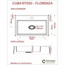 Ver imagem 6 de Kit Cuba Rt55 com Torneira Pratika 1060 Metal e Válvula Click 1 Polegada G Compace