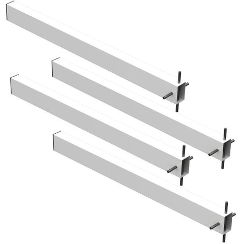 4 Suportes Pia Chumbar Bancada Mesa 40 Cm - Branco