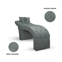 Ver imagem 2 de Maca Estética e Escada para Extensão de Cílios Veludo Grafite