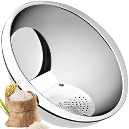 Escorredor e Lavador de Arroz e Macarrão em Aço Inox Prático e Funcional - 2