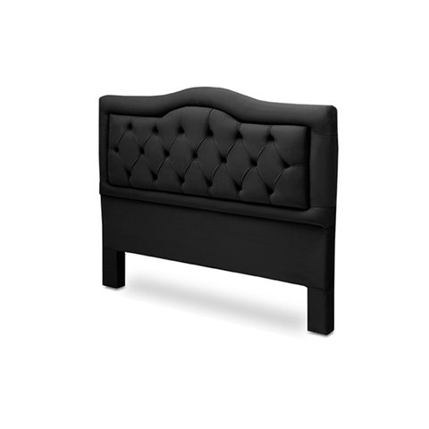 Cabeceira Cama Box King Size Estofada Madeira Belinha:preto