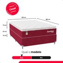 Ver imagem 4 de Cama Box Casal + Colchão Comfort Class Pillow Top 138x188 Vinho/suede Vinho
