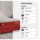 Ver imagem 3 de Cama Box Casal + Colchão Comfort Class Pillow Top 138x188 Vinho/suede Vinho