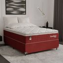 Ver imagem 1 de Cama Box Casal + Colchão Comfort Class Pillow Top 138x188 Vinho/suede Vinho