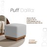 Puff Dalilla Decorativo Bouclé Premium Exclusivo Assento Extra para Sala Quarto Design Moderno - 7