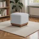Ver imagem 1 de Puff Dalilla Decorativo Bouclé Premium Exclusivo Assento Extra para Sala Quarto Design Moderno