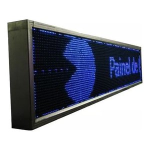 Painel Letreiro Led Digital 130x20 Duplo Lado Externo Wi-fi:branca/220v