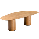 Ver imagem 1 de Mesa de Jantar Astrid Orgânica Cilíndrica Freijó 244x137cm
