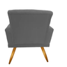 Poltrona Nina Cinza Tagmóveis Poltrona Decorativa Nina Suede - 2