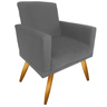 Poltrona Nina Cinza Tagmóveis Poltrona Decorativa Nina Suede - 1