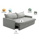 Ver imagem 1 de Sofá sem Caixa Retrátil e Reclinável 1,65m com Molas Karla Linho Rover & Beato