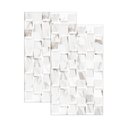 Ver imagem 1 de Revestimento de Parede Savane Prisma Carrara Fosco Bold 31x54cm Branco e Bege