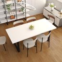 Ver imagem 4 de Mesa de Jantar Queens R 200x90x77cm Qemj9200r Branco Tx - Est.preta Branco Tx/est.preta
