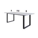 Ver imagem 5 de Mesa de Jantar Queens R 200x90x77cm Qemj9200r Branco Tx - Est.preta Branco Tx/est.preta
