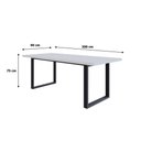 Ver imagem 6 de Mesa de Jantar Queens R 200x90x77cm Qemj9200r Branco Tx - Est.preta Branco Tx/est.preta