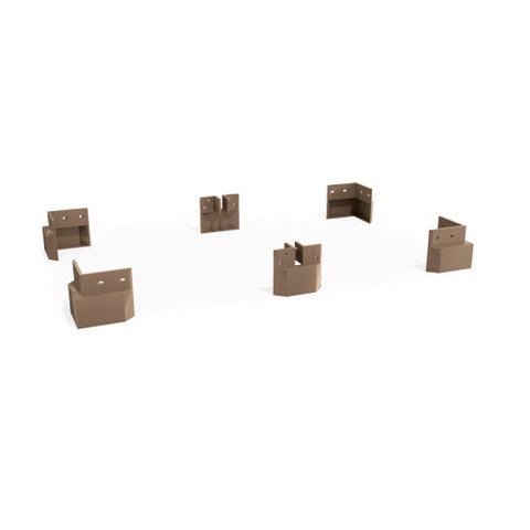 Conjunto 6 Pés para Guarda Roupa 9cm B111 Kappesberg
