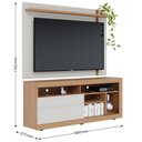 Ver imagem 3 de Conjunto Painel de Tv Brusque + Bancada Rack Gramado para Sala de Estar Tv até 70" Off White Matte/ 