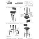 Ver imagem 5 de Kit 03 Bancos Banquetas Pés Palito Barcelona Courissimo Verde - Salaone