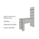 Ver imagem 2 de Bancada Mesa Gourmet Cozinha Mármore 1,50m c/ Painel - Linha SUPREMA Luciane