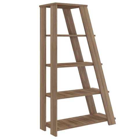 Estante para Escritório Home Office Multiuso 5 Prateleiras Star A02 Nogal - Lyam Decor