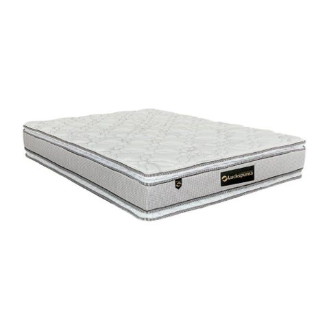 Colchão Casal Molas Ensacadas Lucksfaction Plus Pillow Top Gray (138x188x30) Luckspuma