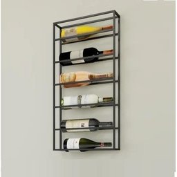 Adega Suspensa Estilo Industrial Parede Vinho - 4