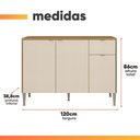 Ver imagem 4 de Balcão de Cozinha 1,20m 3 Portas 1 Gaveta Surya
