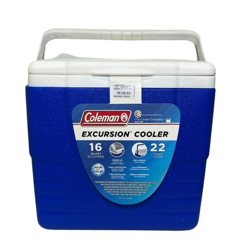 Caixa Térmica Coleman 16qt 15,1 Litros Cor Azul 22 Latas