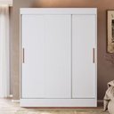 Ver imagem 1 de Guarda Roupa Solteiro 3 Portas 2 Gavetas Marselha Branco