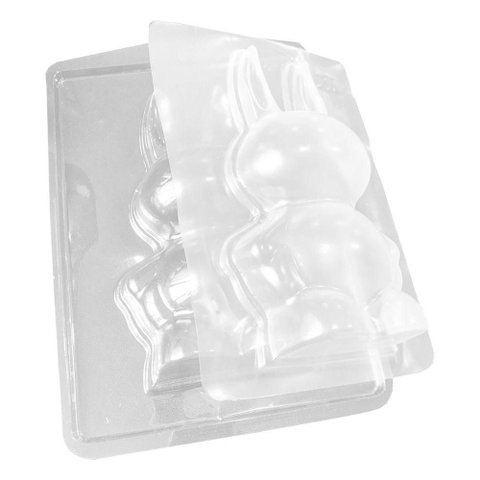 Forma de Silicone Coelho Grande 10,2cm X 18cm - 10 Unidades