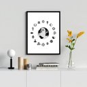 Ver imagem 2 de Quadro Símbolos Religiões Do Mundo 24x18cm - com vidro:Madeira preta