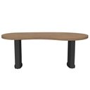 Ver imagem 2 de Mesa para Escritório Orgânica Tamburato 200cm Curves A02 Nogal Preto - Lyam Decor